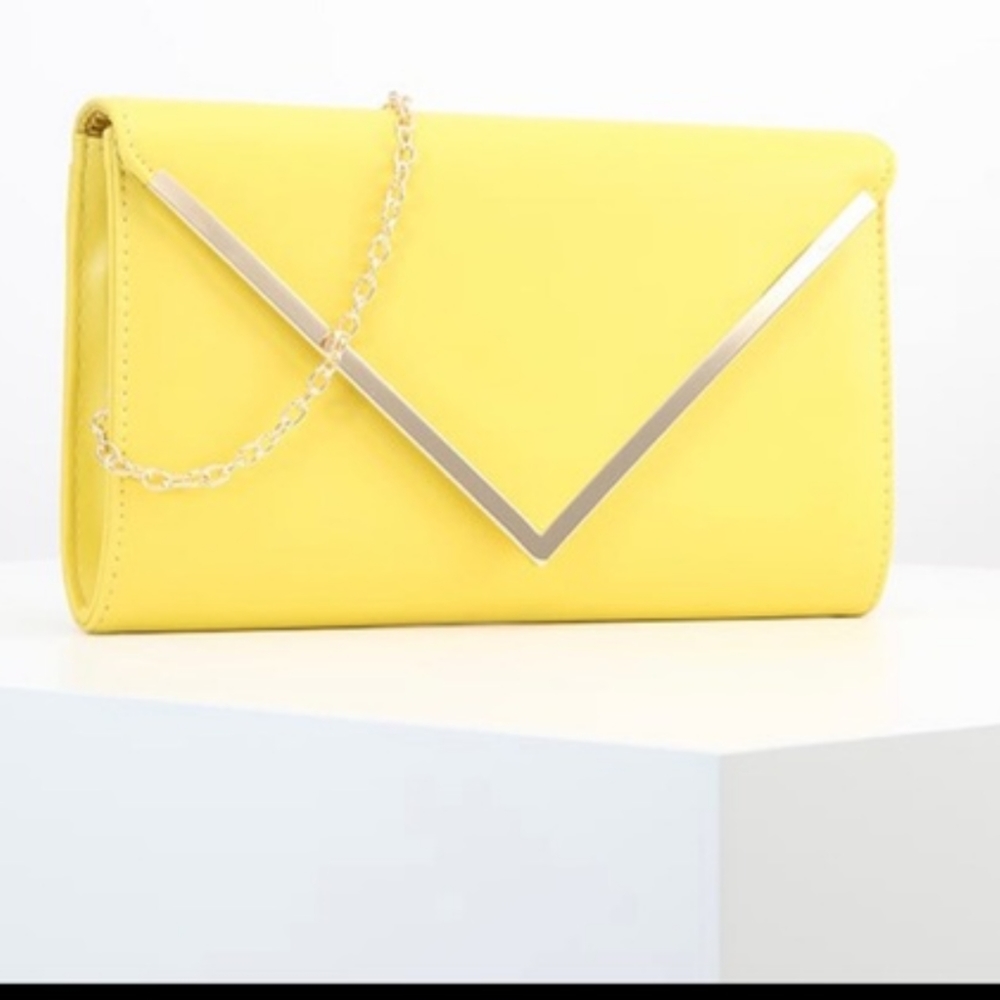 Aldo yellow envelop clutch